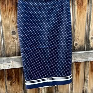 7th Avenue New York & Company skirt cotton blend polka dot navy 2 FiRM on PRICE